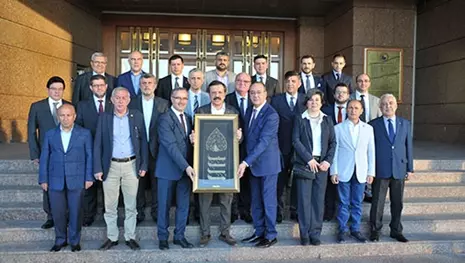  KSO heyetini kabulünde konuşan TOBB Başkanı Hisarcıklıoğlu: “Konya'nın da içinde bulunduğu yeni bir üretim aksı oluşturulmalı”