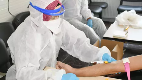 Konya’da Sanayi Çalışanlarına Kovid-19 Antikor Tarama Testi Başladı
