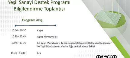 TÜRKİYE YEŞİL SANAYİ PROJESİ TANITIM ve BİLGİLENDİRME TOPLANTISI