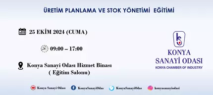 ÜRETİM PLANLAMA VE STOK YÖNETİMİ EĞİTİMİ