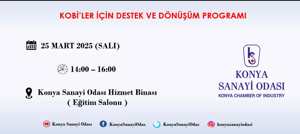 KOBİ’LER İÇİN DESTEK VE DÖNÜŞÜM PROGRAMI 