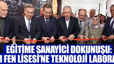 EĞİTİME SANAYİCİ DOKUNUŞU: MERAM FEN LİSESİ’NE TEKNOLOJİ LABORATUVARI