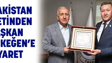 KAZAKİSTAN HEYETİNDEN BAŞKAN BÜYÜKEĞEN’E ZİYARET