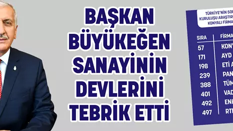 KSO BAŞKANI BÜYÜKEĞEN, SANAYİNİN DEVLERİNİ TEBRİK ETTİ