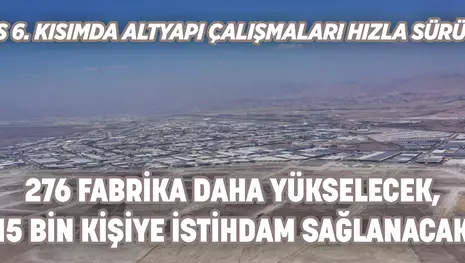 KOS 6. KISIMDA ALTYAPI ÇALIŞMALARI HIZLA SÜRÜYOR 