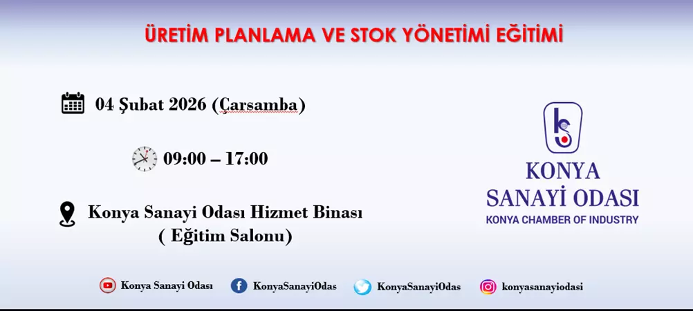 ÜRETİM PLANLAMA VE STOK YÖNETİMİ EĞİTİMİ
