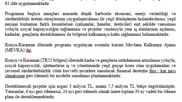 KSO SOGREEN BİLGİ NOTU