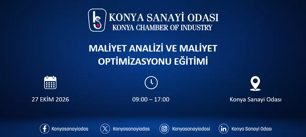 MALİYET ANALİZİ VE MALİYET OPTİMİZASYONU EĞİTİMİ
